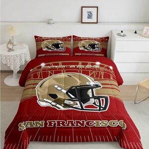 San Francisco Football Bedding Set - Red and Gold